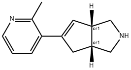 Cyclopenta[c]pyrrole, 1,2,3,3a,4,6a-hexahydro-5-(2-methyl-3-pyridinyl)-, (3aR,6aS)-rel- (9CI) Struktur