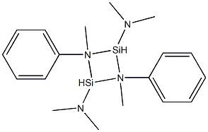 N,N,N',N',2,4-Hexamethyl-2,4-diphenylcyclobutanedisilazane-1,3-diamine Struktur