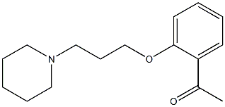 1-{2-[3-(1-piperidinyl)propoxy]phenyl}ethanone Struktur