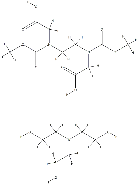 N,N'-ethylenebis[N-(carboxymethyl)glycine], compound with 2,2',2''-nitrilotri(ethanol) Struktur