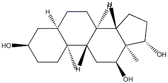 5β-Androstane-3α,12α,17β-triol Struktur