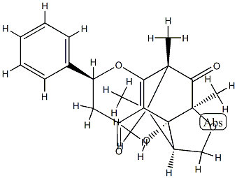 (1S)-1,3,3aα,4,5,7,8,9b-Octahydro-9bα-hydroxy-1,4,4,5-tetramethyl-7α-phenyl-1β,5β-methano-9H-furo[3,4-f][1]benzopyran-9,10-dione Struktur