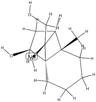 1,3a-Methano-3aH-indene-3,8-diol, octahydro-8-(hydroxymethyl)-7a-methyl-, (1R,3R,3aR,7aR,8R)-rel- (9CI) Struktur