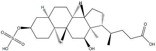 (3a,5b,12a)- 12-hydroxy-Cholan-24-oic acid-3-(sulfooxy) Struktur