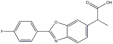 2-(4-Fluorophenyl)-α-methyl-6-benzoxazoleacetic acid Struktur