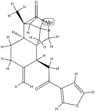 (4S,4aβ)-4,4a,5,6,7,8-Hexahydro-8α-[2-(3-furyl)-2-oxoethyl]-4-methyl-7-methylene-3H-4β,8aβ-propano-1H-2-benzopyran-3-one Struktur