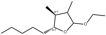 Furan, 2-ethoxytetrahydro-3,4-dimethyl-5-pentyl-, (4R,5S)-rel- (9CI) Struktur