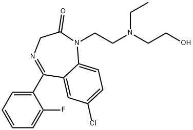 hydroxyethylflurazepam Struktur