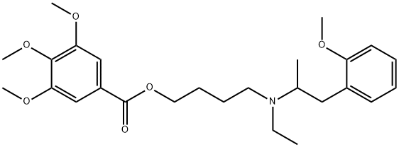 3,4,5-Trimethoxybenzoic acid 4-[ethyl(2-methoxy-α-methylphenethyl)amino]butyl ester Struktur