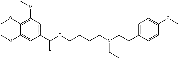 3,4,5-Trimethoxybenzoic acid 4-[ethyl(4-methoxy-α-methylphenethyl)amino]butyl ester Struktur