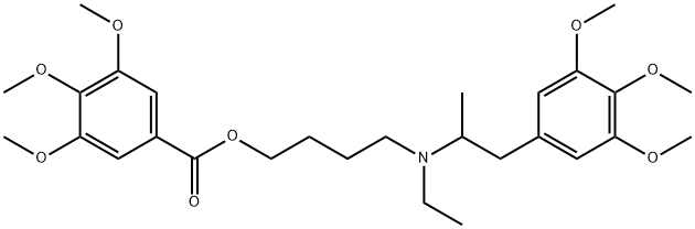 3,4,5-Trimethoxybenzoic acid 4-[ethyl(3,4,5-trimethoxy-α-methylphenethyl)amino]butyl ester Struktur