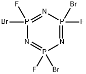 1,3,5,2,4,6-Triazatriphosphorine, 2,4,6-tribromo-2,4,6-trifluoro-2,2,4 ,4,6,6-hexahydro- Struktur