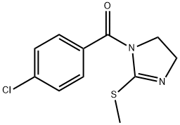 (4-chlorophenyl)[2-(methylthio)-4,5-dihydro-1H-imidazol-1-yl]methanone Struktur