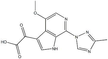 1H-Pyrrolo[2,3-c]pyridine-3-acetic acid, 4-Methoxy-7-(3-Methyl-1H-1,2,4-triazol-1-yl)-α-oxo- Struktur