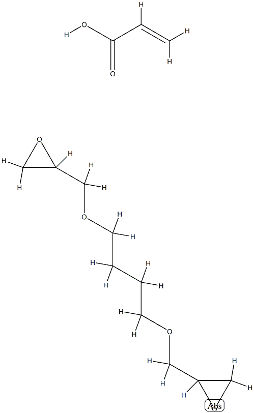 2-Propenoic acid, polymer with 2,2-1,4-butanediylbis(oxymethylene)bisoxirane Struktur