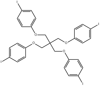 4,4'-(2,2-bis((4-iodophenoxy)methyl)propane-1,3-diyl)bis(oxy)bis(iodobenzene) Struktur