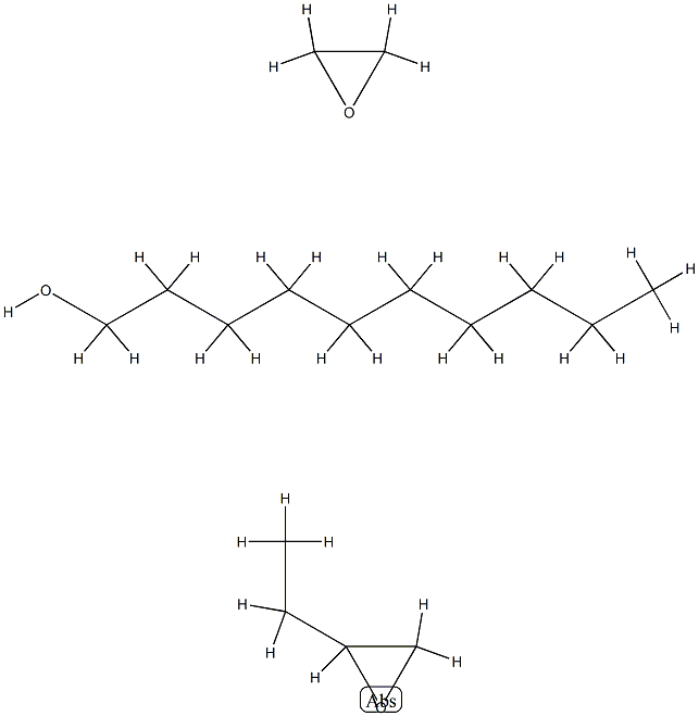 Oxirane, ethyl-, polymer with oxirane, monodecyl ether (EO 10 mol and BO 1,5 mol) Struktur