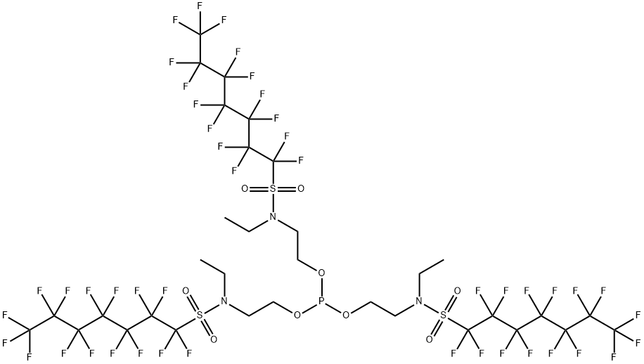 N,N',N''-[phosphoryltris(oxyethylene)]tris[N-ethyl-1,1,2,2,3,3,4,4,5,5,6,6,7,7,7-pentadecafluoroheptane-1-sulphonamide] Struktur