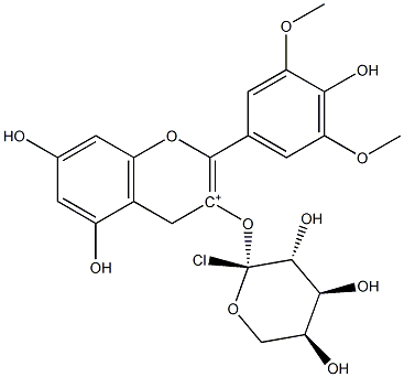 Malvidin-3-O-arabinoside chloride Struktur