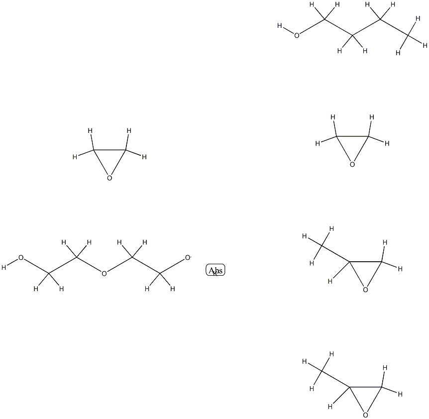 Oxirane, methyl-, polymer with oxirane, ether with 2,2'-oxybis[ethanol] (2:1), butyl ether, potassium salt Struktur