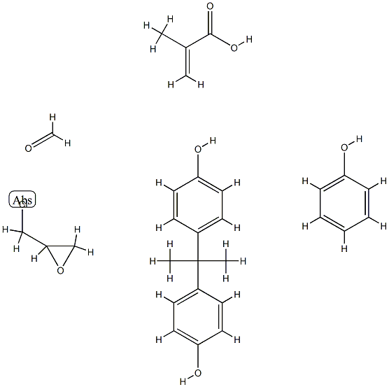 Phenol, 4,4-(1-methylethylidene)bis-, polymer with (chloromethyl)oxirane, 2-methyl-2-propenoate, reaction products with formaldehyde-phenol polymer Struktur