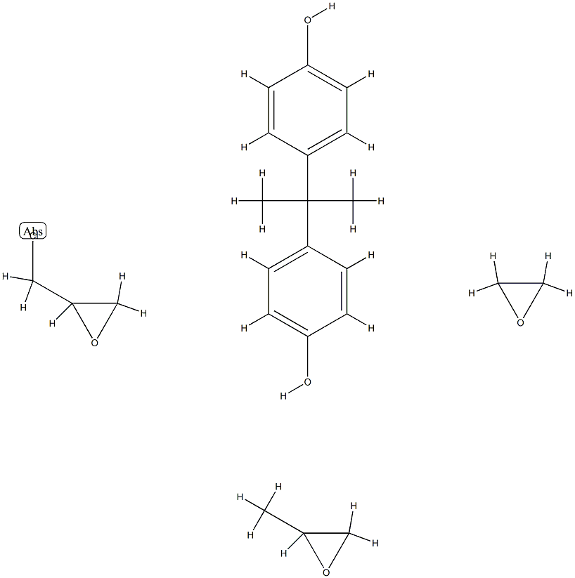 Oxirane, methyl-, polymer with oxirane, ether with (chloromethyl)oxirane polymer with 4,4'-(1-methylethylidene)bis[phenol] Struktur