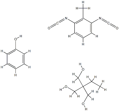 1,3-Propanediol, 2-ethyl-2-(hydroxymethyl)-, polymer with 1,3-diisocyanatomethylbenzene, phenol-blocked Struktur