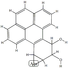 Benzo(8,9)triphenyleno(1,2-B)oxirene-9,10-diol, 9,10,10A,11A-tetrahydro-, (9alpha,10beta,10aalpha,11aalpha)- Struktur