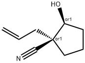 Cyclopentanecarbonitrile, 2-hydroxy-1-(2-propenyl)-, (1R,2S)-rel- (9CI) Struktur