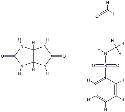 Benzenesulfonamide, ar-methyl-, polymer with formaldehyde and tetrahydroimidazo4,5-dimidazole-2,5(1H,3H)-dione Struktur