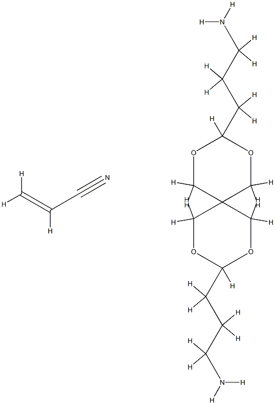 2-Propenenitrile, reaction products with 2,4,8,10-tetraoxaspiro[5.5]undecane-3,9-dipropanamine Struktur