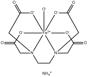 diammonium [[N,N'-ethylenebis[N-(carboxymethyl)glycinato]](4-)-N,N',O,O',ON,ON']hydroxyferrate(2-) Struktur