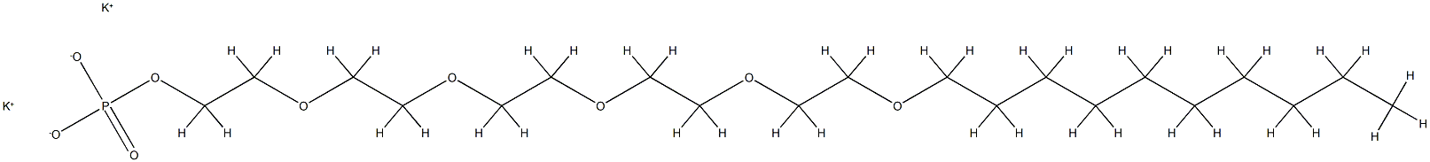 Phosphoric acid 3,6,9,12,15-pentaoxapentacosan-1-yldipotassium salt Struktur