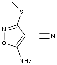 4-Isoxazolecarbonitrile,5-amino-3-(methylthio)-(7CI,9CI) Struktur