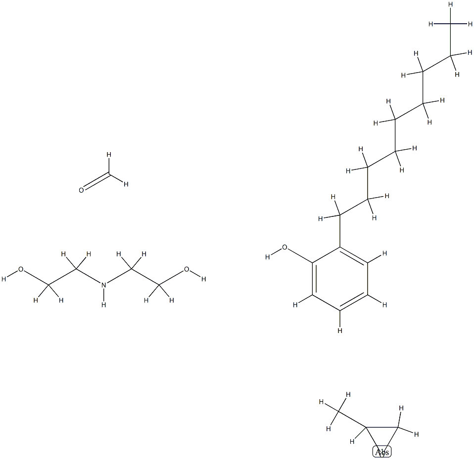 Formaldehyde, polymer with nonylphenol, reaction products with diethanolamine and propylene oxide Struktur