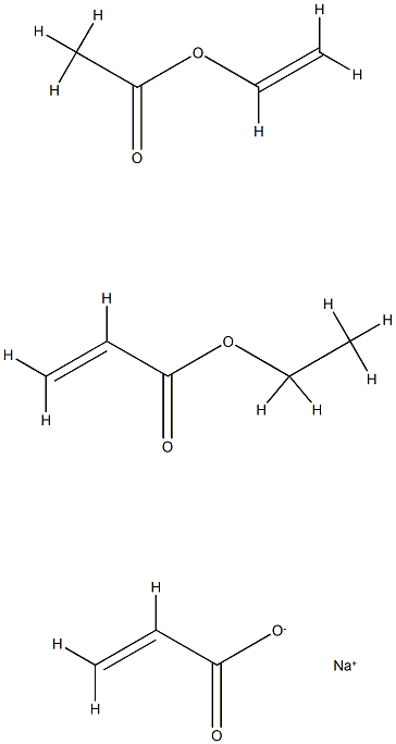 2-Propenoic acid, polymer with ethenyl acetate and ethyl 2-propenoate, sodium salt Struktur