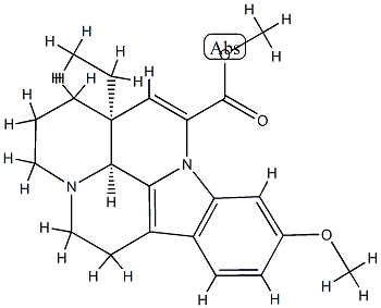 (3α,16α)-11-Methoxyeburnamenine-14-carboxylic acid methyl ester Struktur