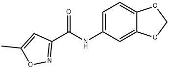 3-Isoxazolecarboxamide,N-1,3-benzodioxol-5-yl-5-methyl-(9CI) Struktur