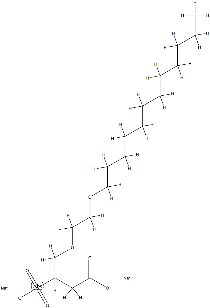 Poly(oxy-1,2-ethanediyl), .alpha.-(3-carboxy-1-oxosulfopropyl)-.omega.-hydroxy-, C10-16-alkyl ethers, disodium salts Struktur