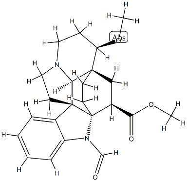 (2α,3β,5α,6β)-1-Formyl-6-methoxyaspidofractinine-3-carboxylic acid methyl ester Struktur