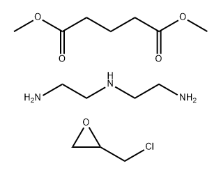 Pentanedioic acid, dimethyl ester, polymer with N-(2-aminoethyl)-1,2-ethanediamine and (chloromethyl)oxirane Struktur