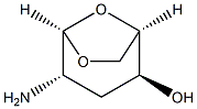 beta-D-arabino-Hexopyranose, 2-amino-1,6-anhydro-2,3-dideoxy- (9CI) Struktur