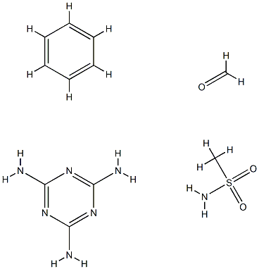 Benzenesulfonamide, ar-methyl-, polymer with formaldehyde and 1,3,5-triazine-2,4,6-triamine, butylated Melamine, formaldehyde, toluenesulfonamide polymer, butylated Struktur