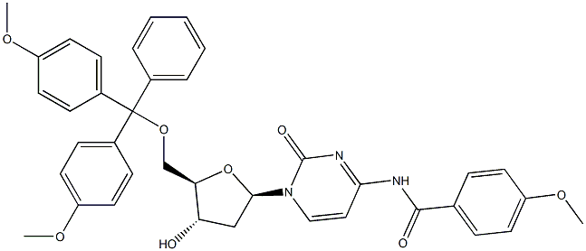 N(4)-ANISOYL-5''-O-(4,4''-DIMETHOXYTRITYL)-2''-DEOXYCYTIDINE) Struktur