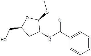 beta-D-erythro-Pentofuranoside, methyl 2-(benzoylamino)-2,3-dideoxy- (9CI) Struktur