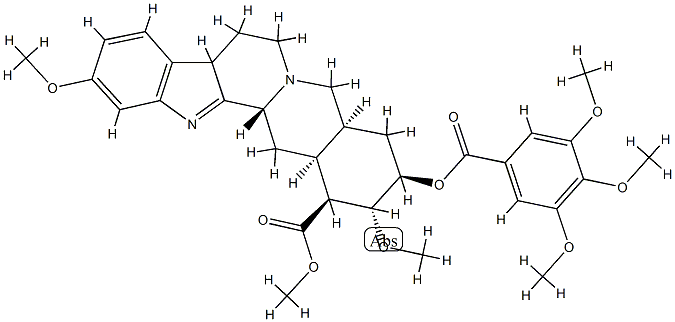 (3β,20α)-1,2-Didehydro-2,7-dihydro-11,17α-dimethoxy-18β-[(3,4,5-trimethoxybenzoyl)oxy]yohimban-16β-carboxylic acid methyl ester Struktur