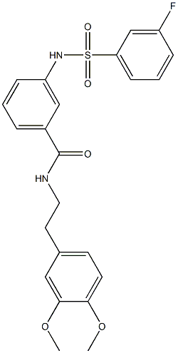 N-[2-(3,4-dimethoxyphenyl)ethyl]-3-{[(3-fluorophenyl)sulfonyl]amino}benzamide Struktur