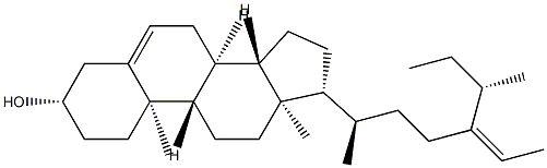 (24Z,25S)-25-Ethyl-27-norstigmasta-5,24(28)-dien-3β-ol Struktur