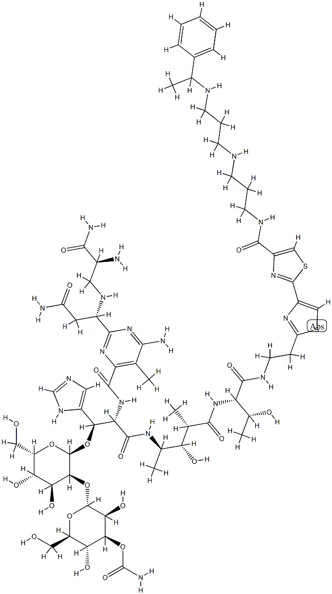 N1-[3-[[3-[(1-Phenylethyl)amino]propyl]amino]propyl]bleomycinamide Struktur