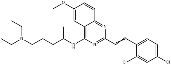 1,4-Pentanediamine, N(sup 4)-(2-(2-(2,4-dichlorophenyl)ethenyl)-6-meth oxy-4-quinazolinyl)-N(sup 1),N(sup 1)-diethyl- Struktur